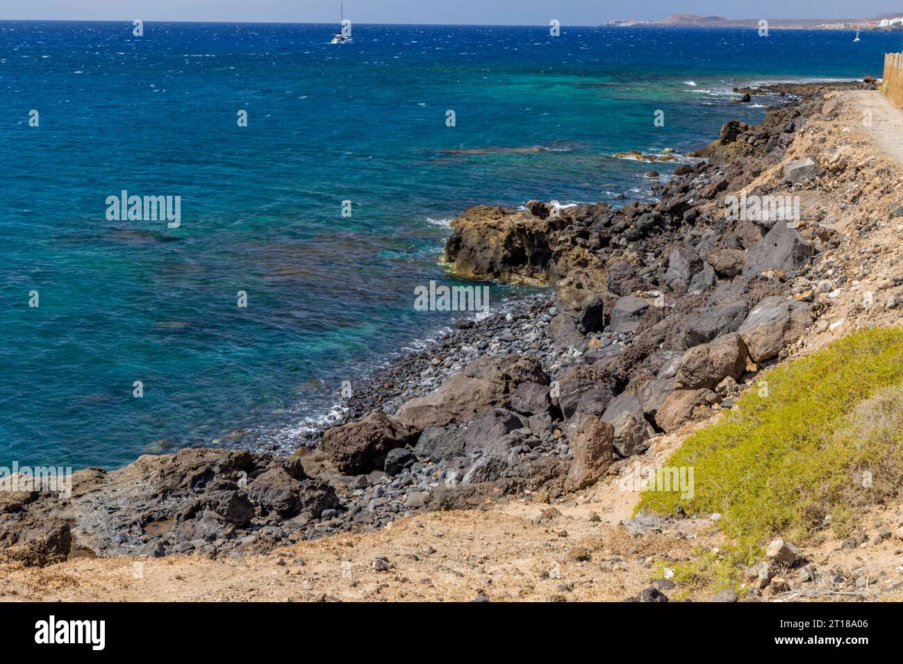 Croazia Isola di Rab costa rocciosa Foto Stock