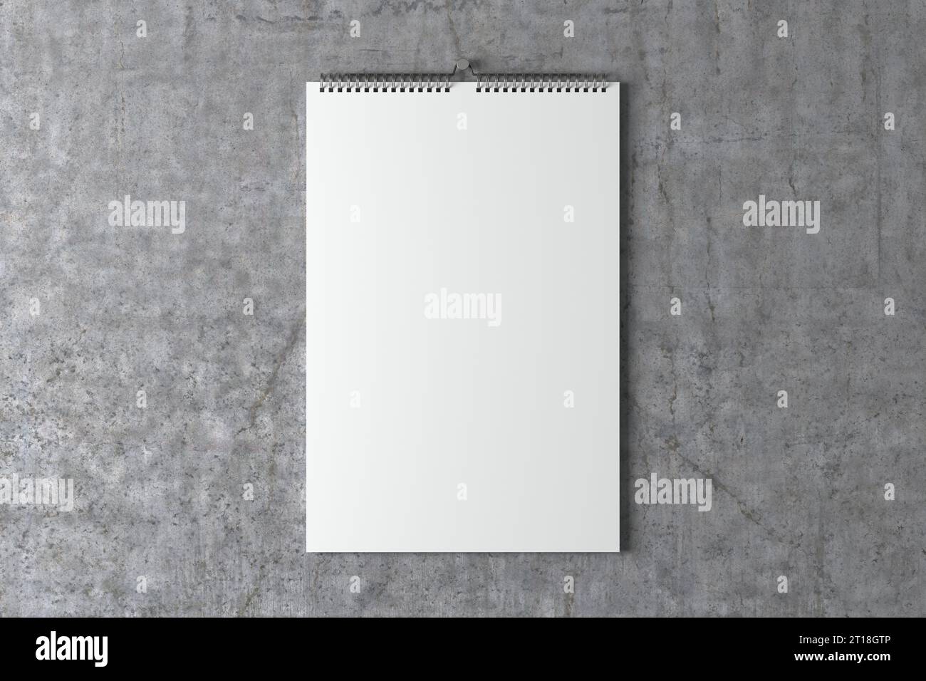 Modello di calendario da parete in salotto Foto Stock