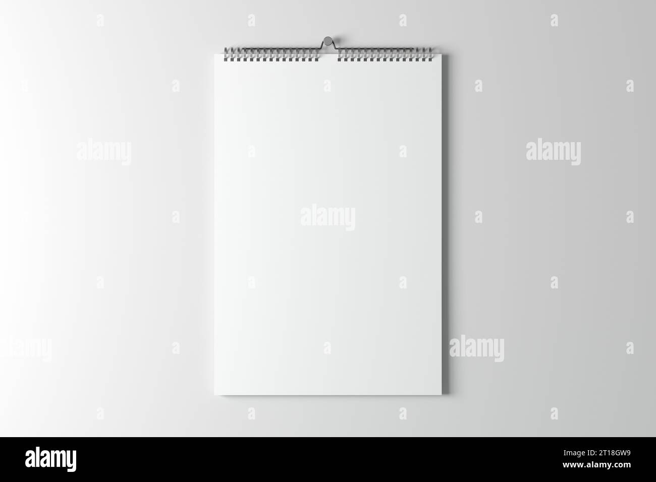 Modello di calendario da parete in salotto Foto Stock