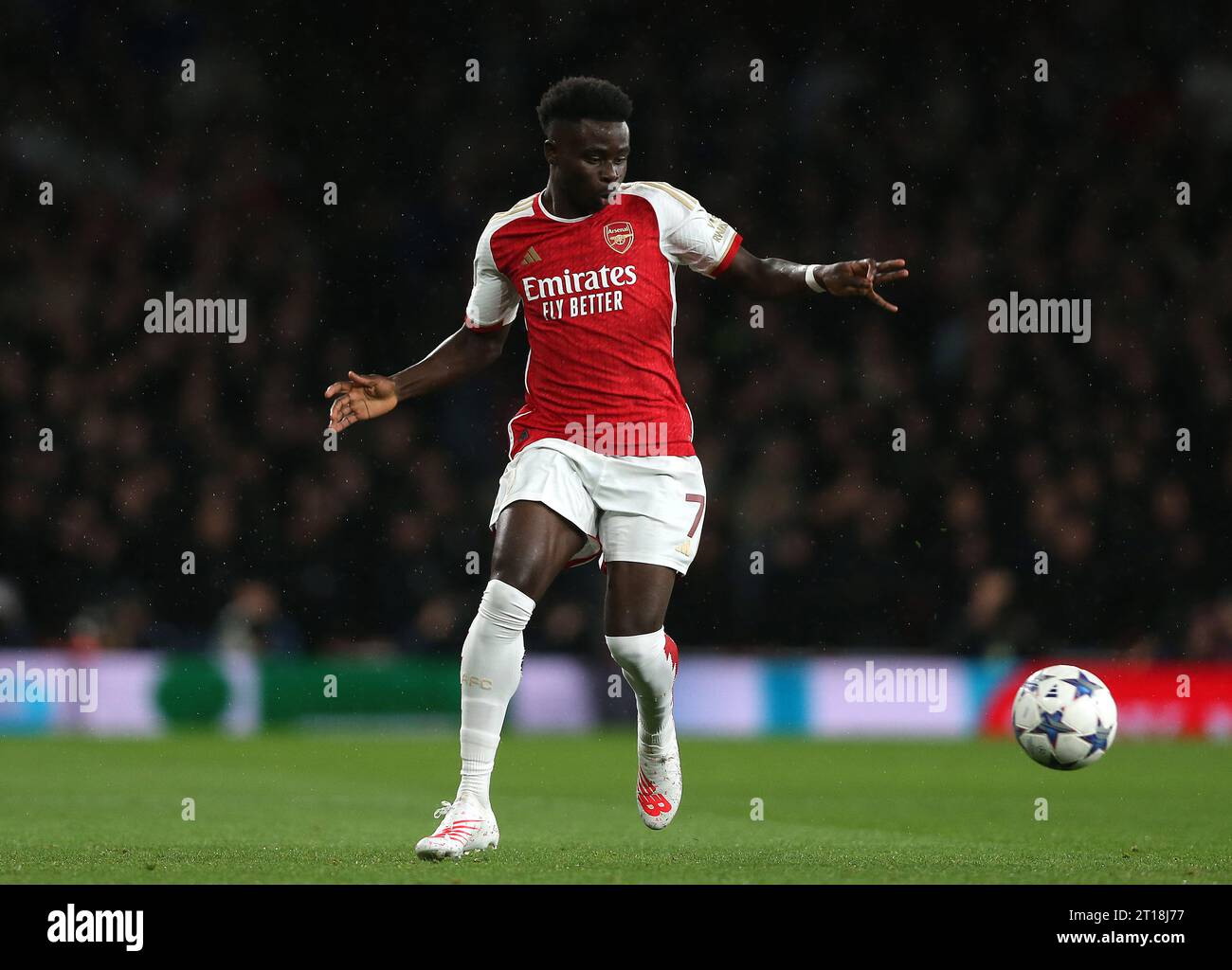 Bukayo Saka dell'Arsenale. - Arsenal/PSV Eindhoven, UEFA Champions League, gruppo B, Emirates Stadium, Londra, REGNO UNITO. - 20 settembre 2023. Solo per uso editoriale - si applicano le restrizioni DataCo. Foto Stock