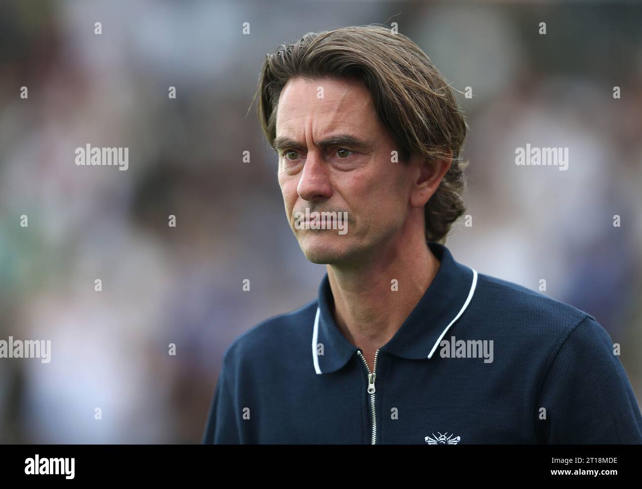 Thomas Frank Manager di Brentford. - Fulham contro Brentford, Premier League, Craven Cottage Stadium, London, UK - 19 agosto 2023 solo per uso editoriale - si applicano le restrizioni DataCo Foto Stock