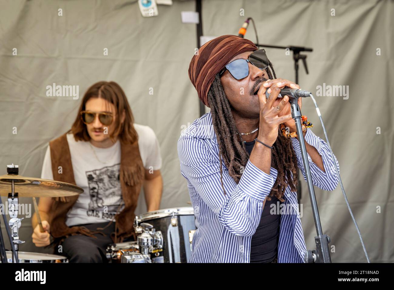Car Boot sale Band, London Classic Car Boot sale 2023, King's Cross, Londra, Regno Unito Foto Stock