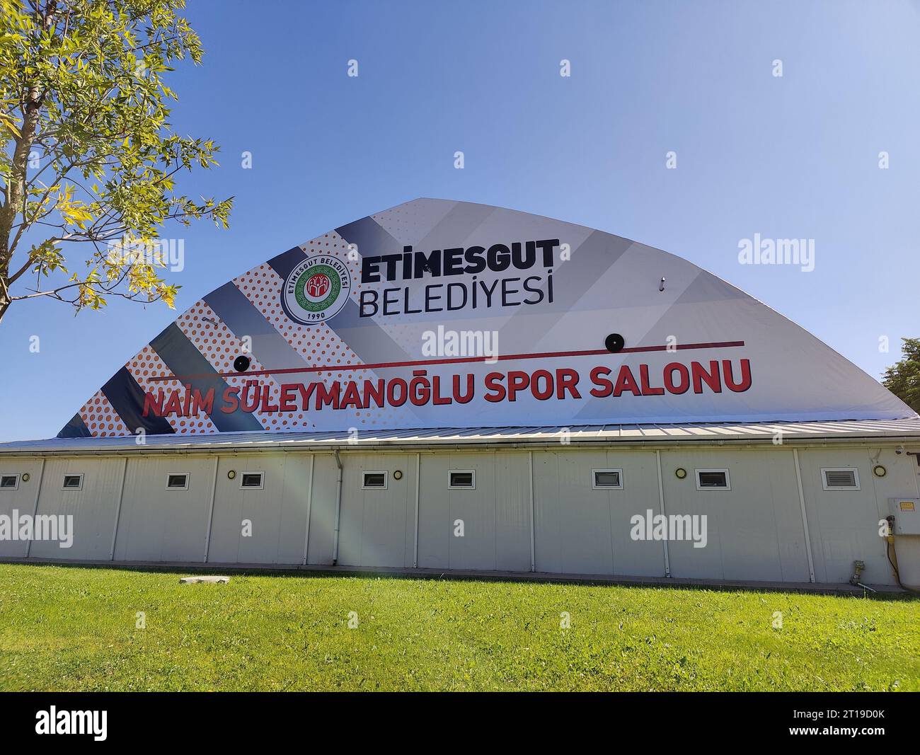 Ankara, Turchia, 12 ottobre 2023: Il Naim Suleymanoglu Sports Hall si trova nel distretto di Etimesgut nella provincia di Ankara in Turchia. (Turco: Naim Süleyman Foto Stock