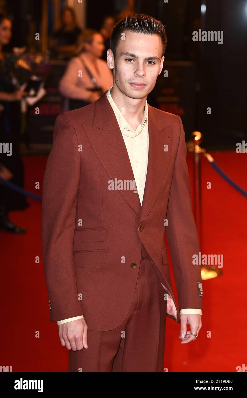 Liam Coutts bei der Premiere des Kinofilms Dottor Jekyll auf dem 67. BFI London Film Festival 2023 im Odeon Luxe Leicester Square. Londra, 11.10.2023 *** Liam Coutts alla prima del lungometraggio Doctor Jekyll al 67 BFI London Film Festival 2023 all'Odeon Luxe Leicester Square Londra, 11 10 2023. Foto:XS.xVasx/xFuturexImagex jekyll 3021 Foto Stock