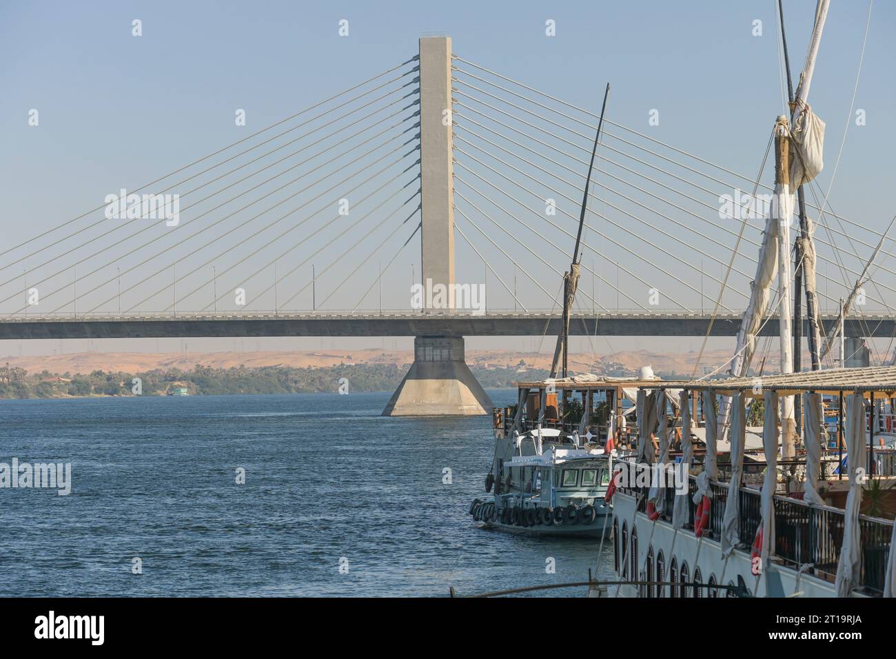 Al-Khattarah-Brücke, Ponte della Città di Assuan, Assuan, Ägypten Foto Stock