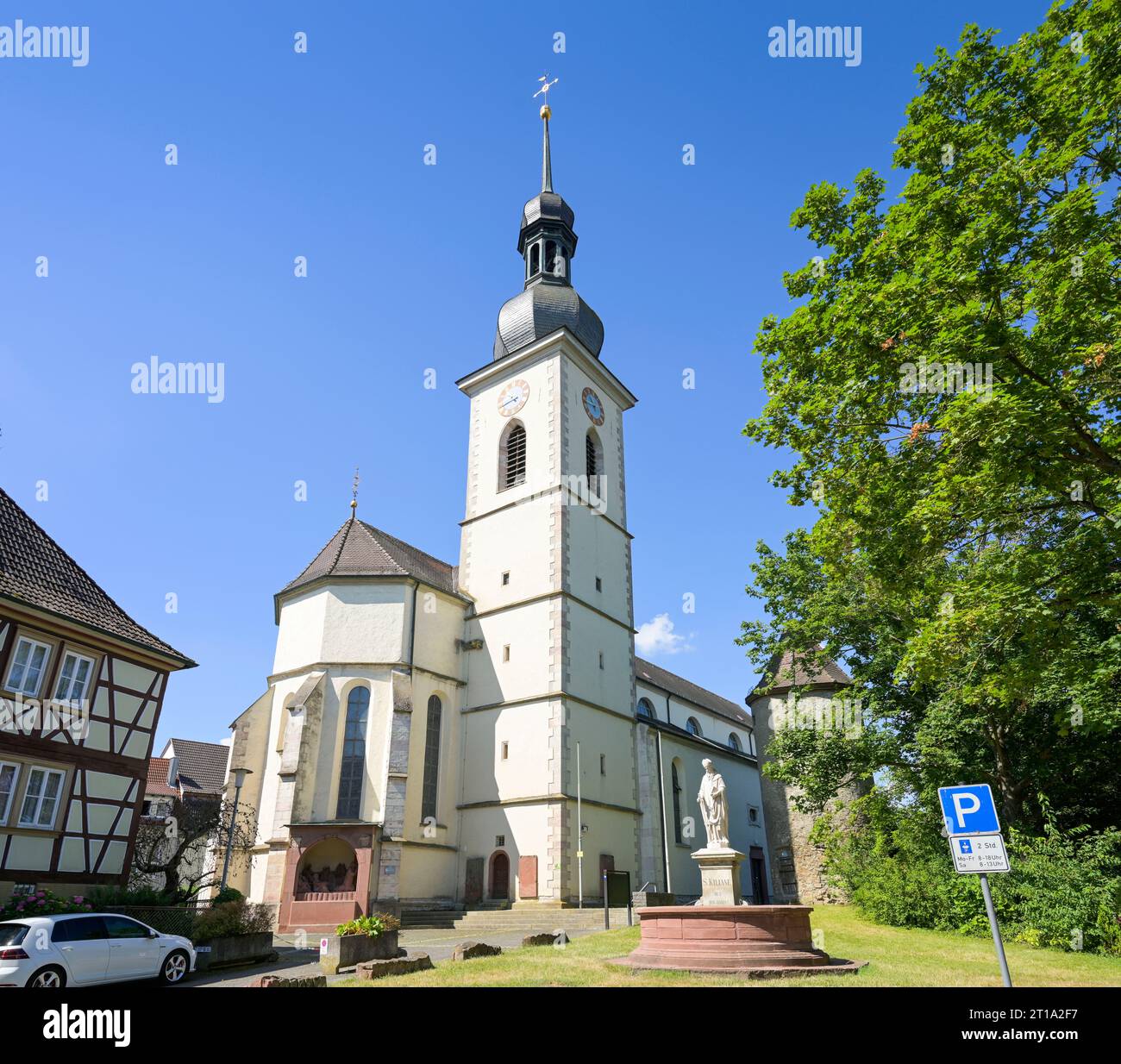 Stadtkirche St Jakobus, Altstadt, Lauda-Königshofen, Baden-Württemberg, Deutschland Foto Stock