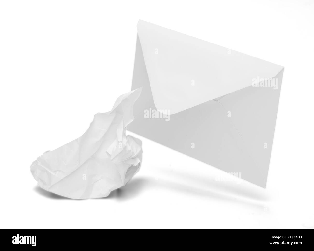 Sfera e busta di carta stropicciati Foto Stock