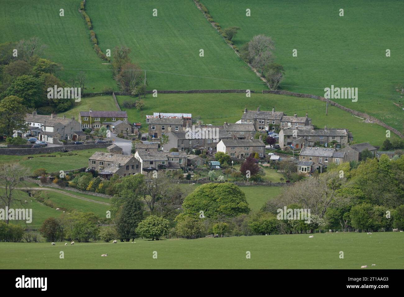 The Fold nel villaggio dales di Lothersdale, Craven District, North Yorkshire, Inghilterra, Regno Unito Foto Stock