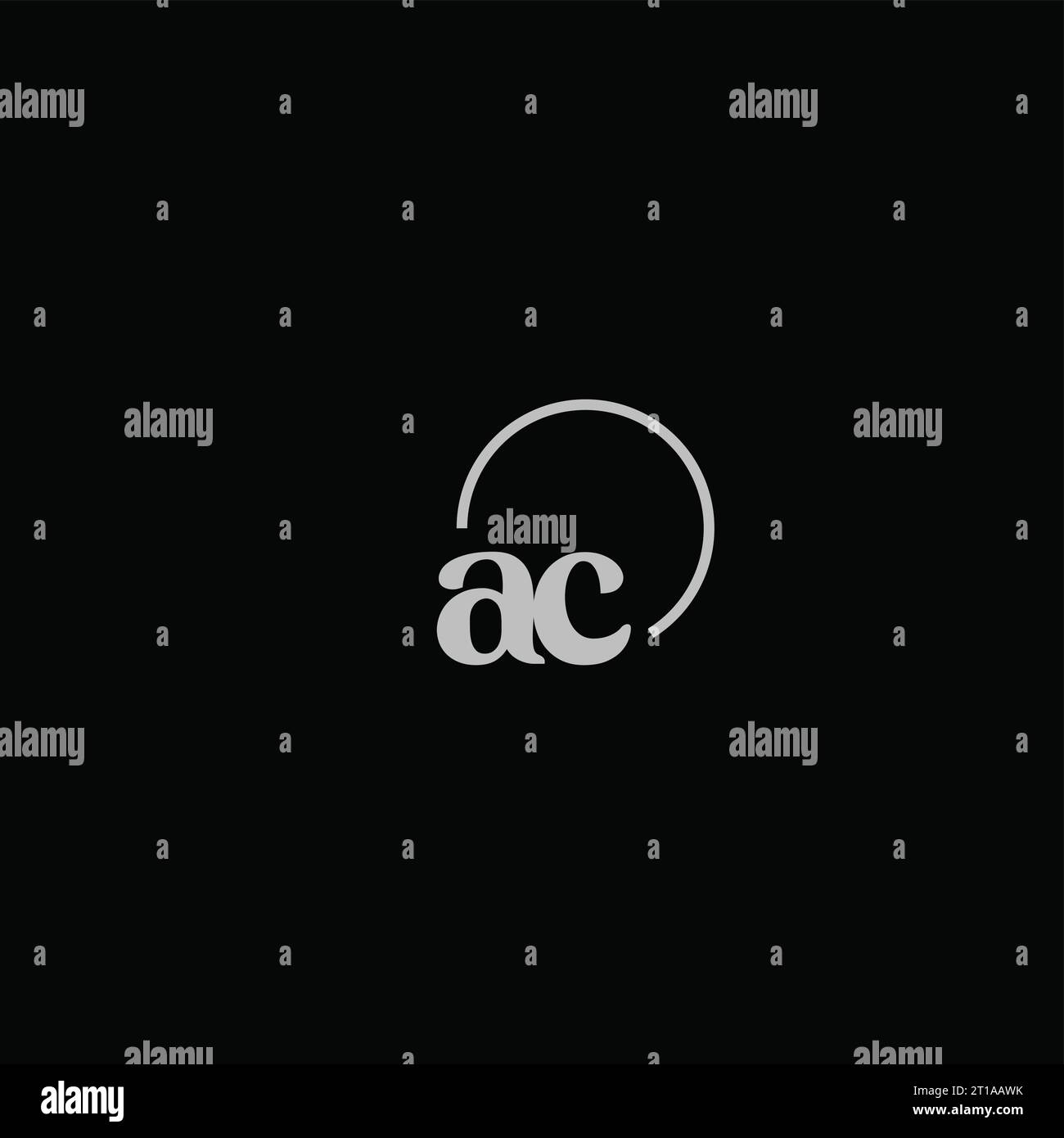 Idee di design monogramma logo iniziali AC Illustrazione Vettoriale