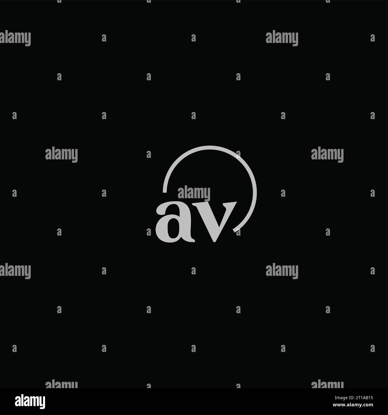 Idee di design monogramma logo iniziali AV Illustrazione Vettoriale