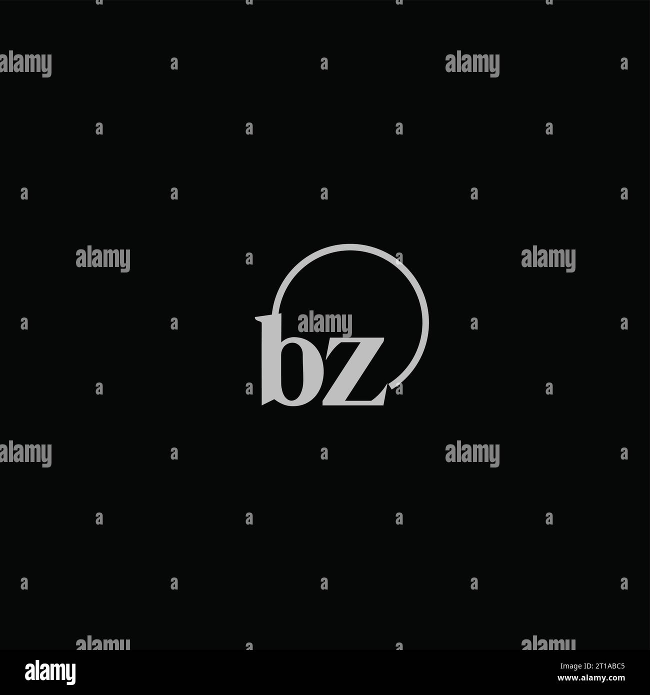 Idee di design monogramma logo iniziali BZ Illustrazione Vettoriale