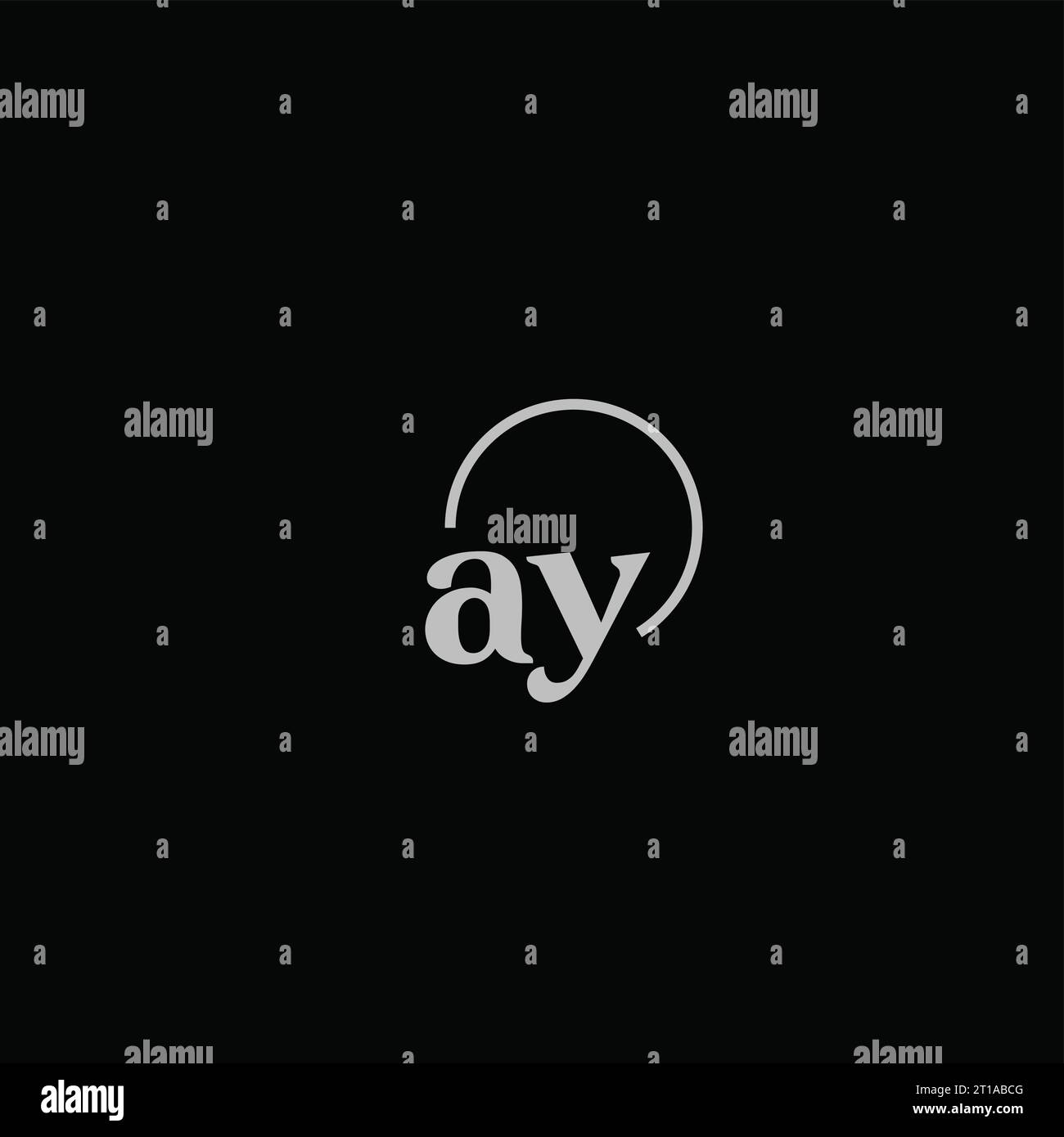 Idee di design monogramma logo iniziali AY Illustrazione Vettoriale