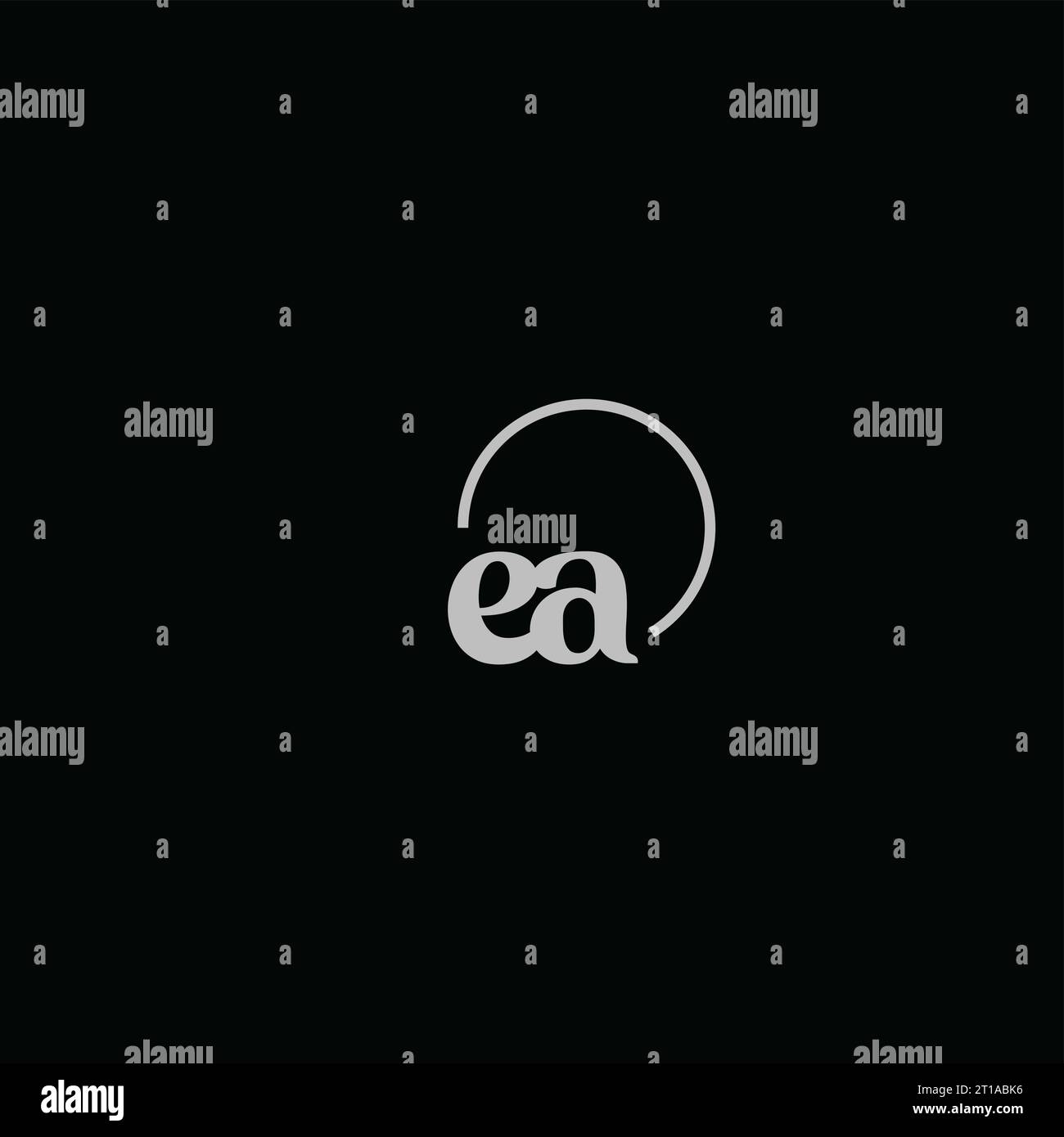Idee di design monogramma logo EA Initials Illustrazione Vettoriale