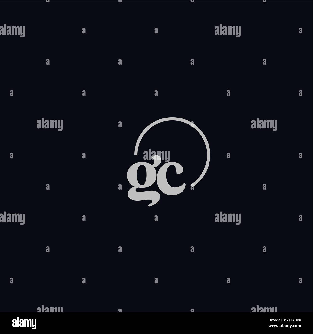Idee di progettazione monogramma logo iniziali GC Illustrazione Vettoriale