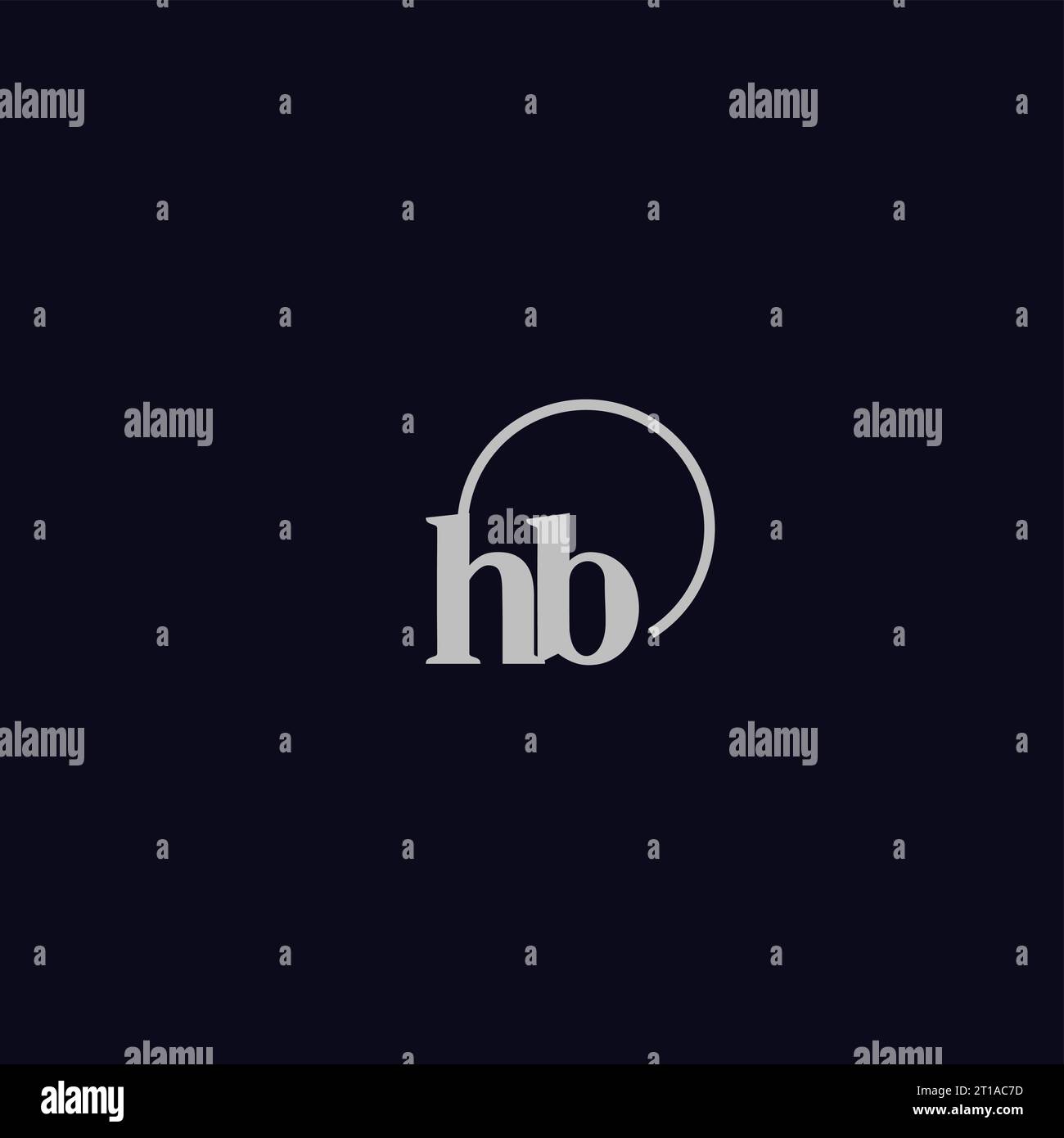 Idee di design monogramma con logo HB Initials Illustrazione Vettoriale