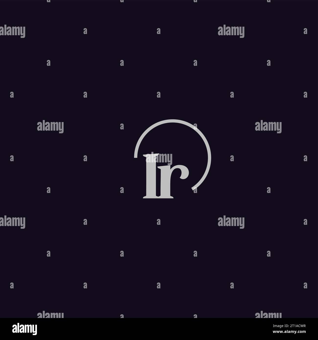 Idee di progettazione monogramma logo iniziali IR Illustrazione Vettoriale