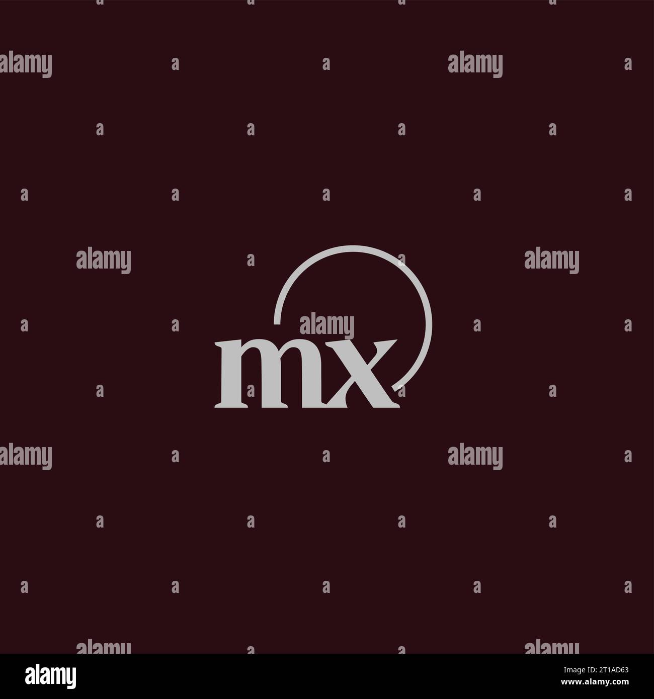 Idee di design monogramma logo MX Initials Illustrazione Vettoriale
