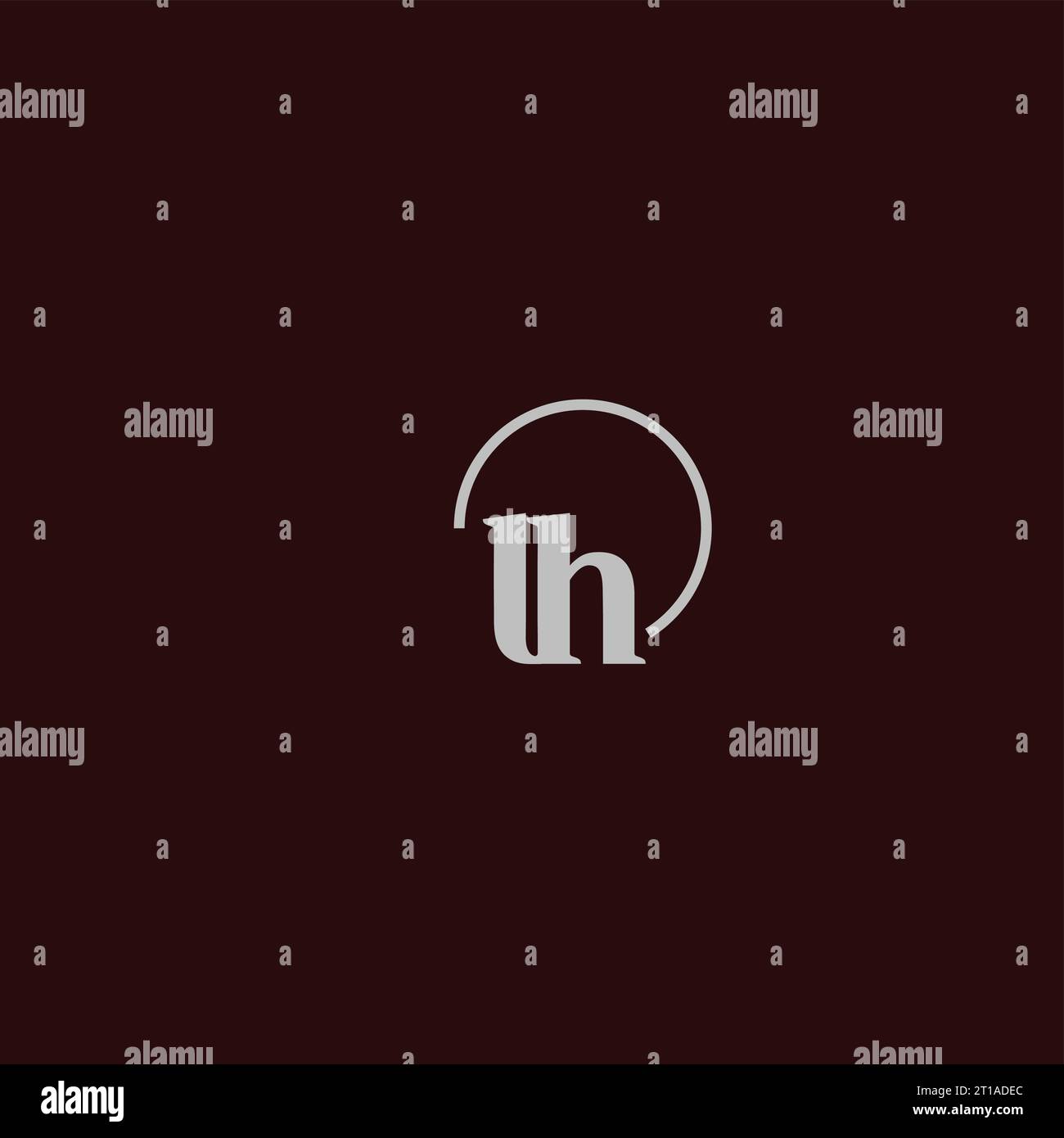 Idee di design monogramma logo LH Initials Illustrazione Vettoriale