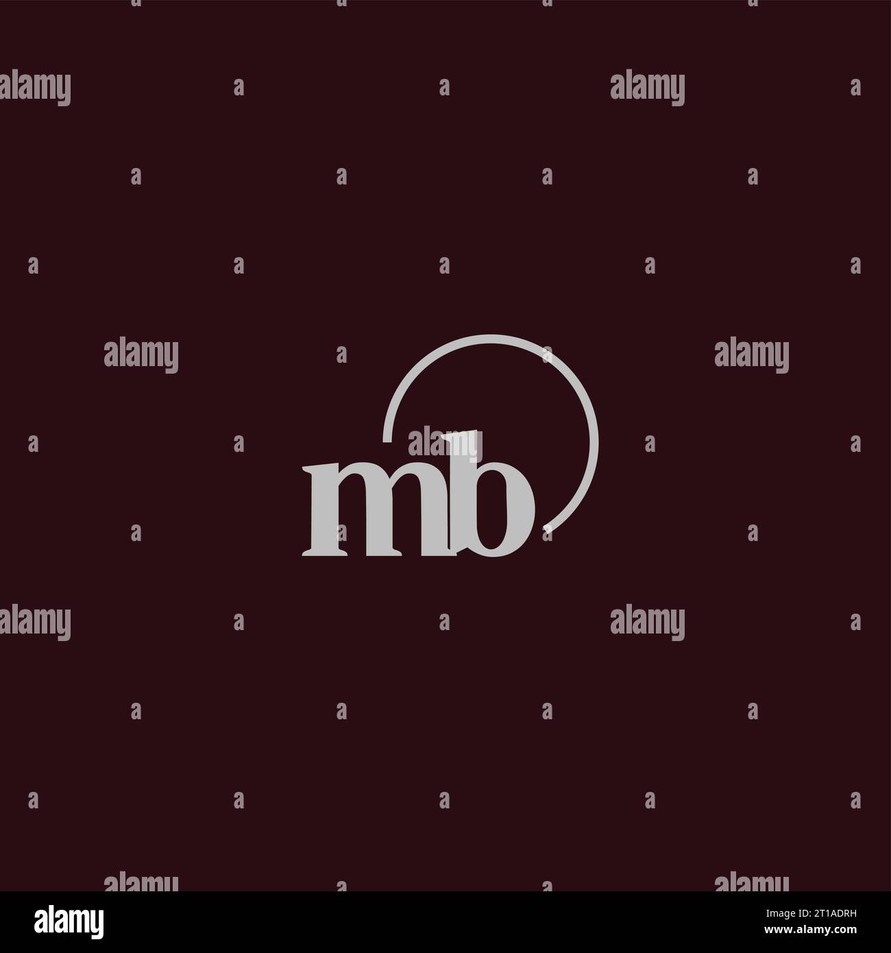 Iniziali MB logo monogramma idee di progettazione Illustrazione Vettoriale