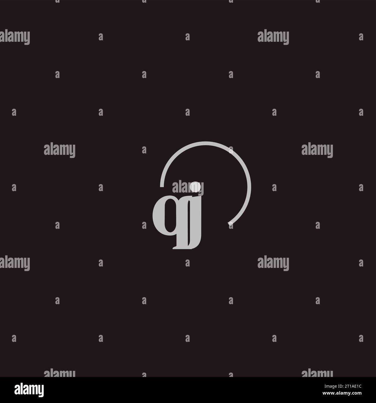 Idee di design monogramma logo iniziali QJ Illustrazione Vettoriale