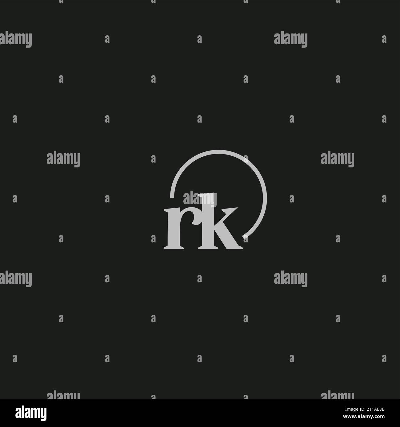 Iniziali RK logo monogramma idee di design Illustrazione Vettoriale