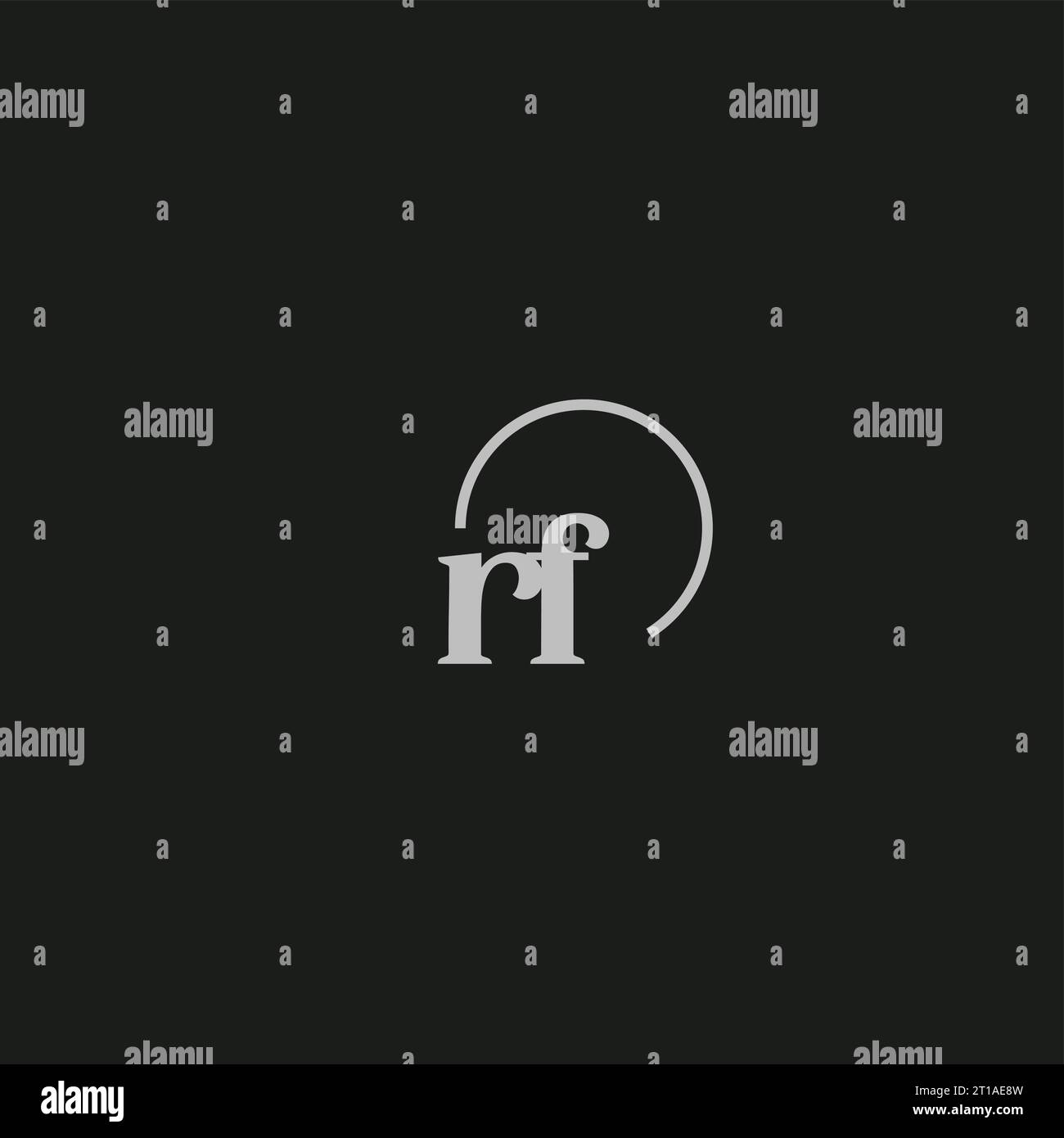 Idee di progettazione monogramma logo iniziali RF Illustrazione Vettoriale