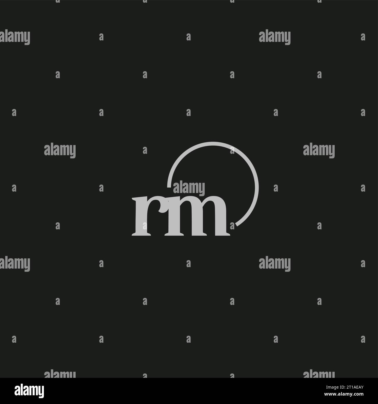 Idee di design monogramma logo RM Initials Illustrazione Vettoriale