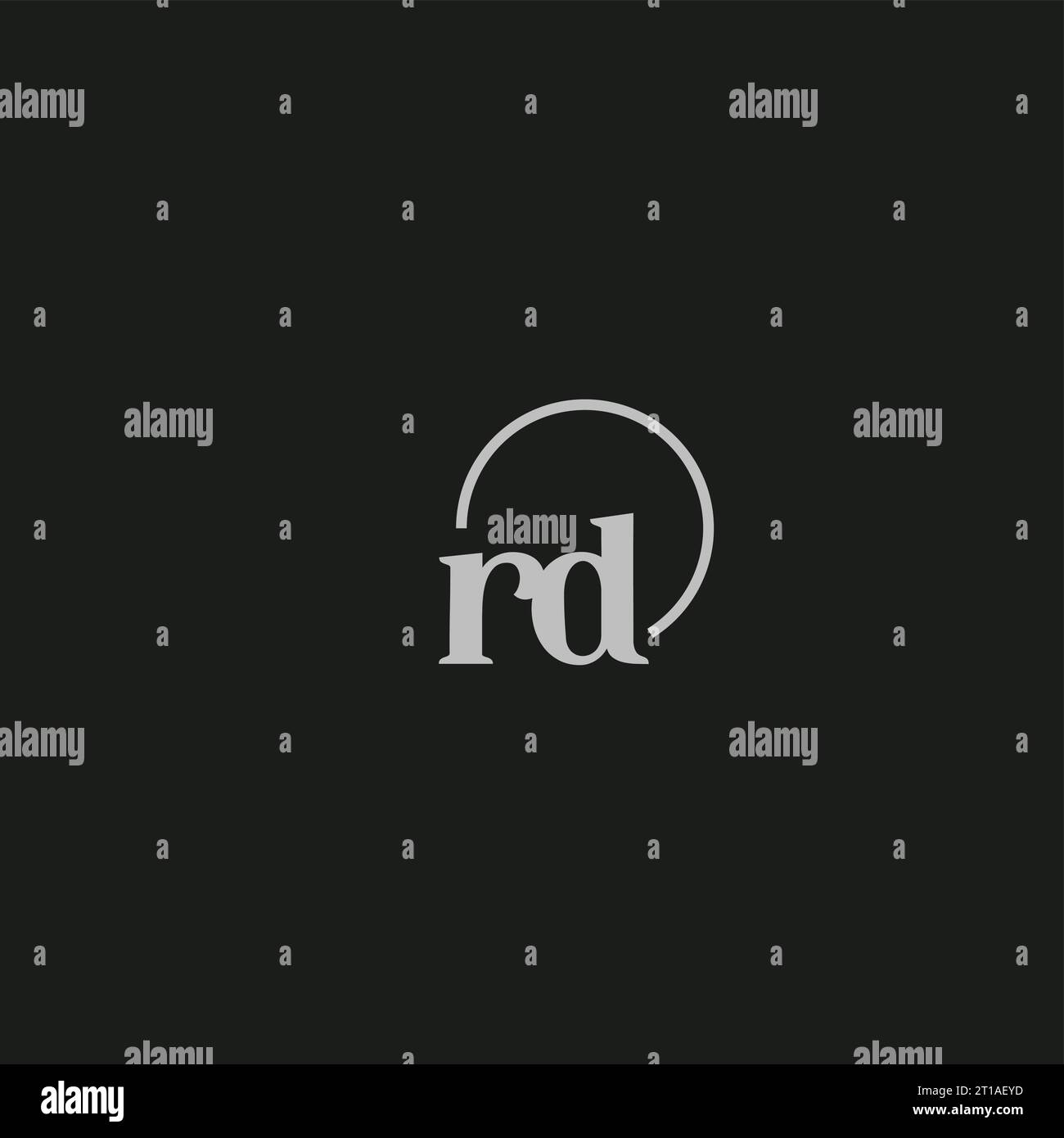 Idee di design monogramma logo RD Initials Illustrazione Vettoriale