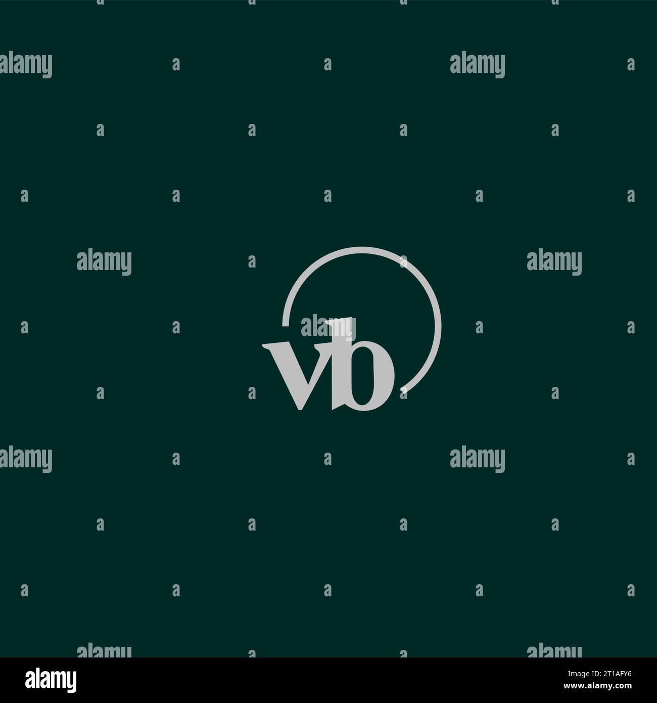 Logo iniziali VB monogramma idee di design Illustrazione Vettoriale
