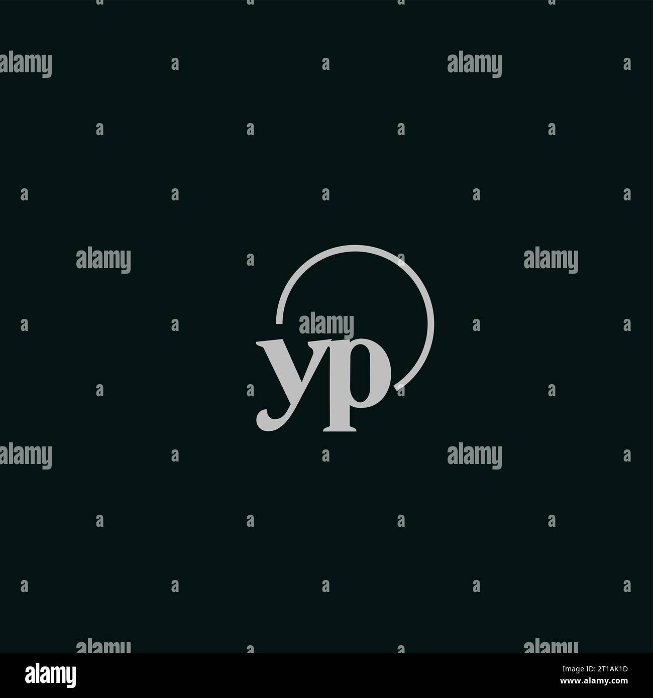 Idee di design monogramma logo iniziali YP Illustrazione Vettoriale