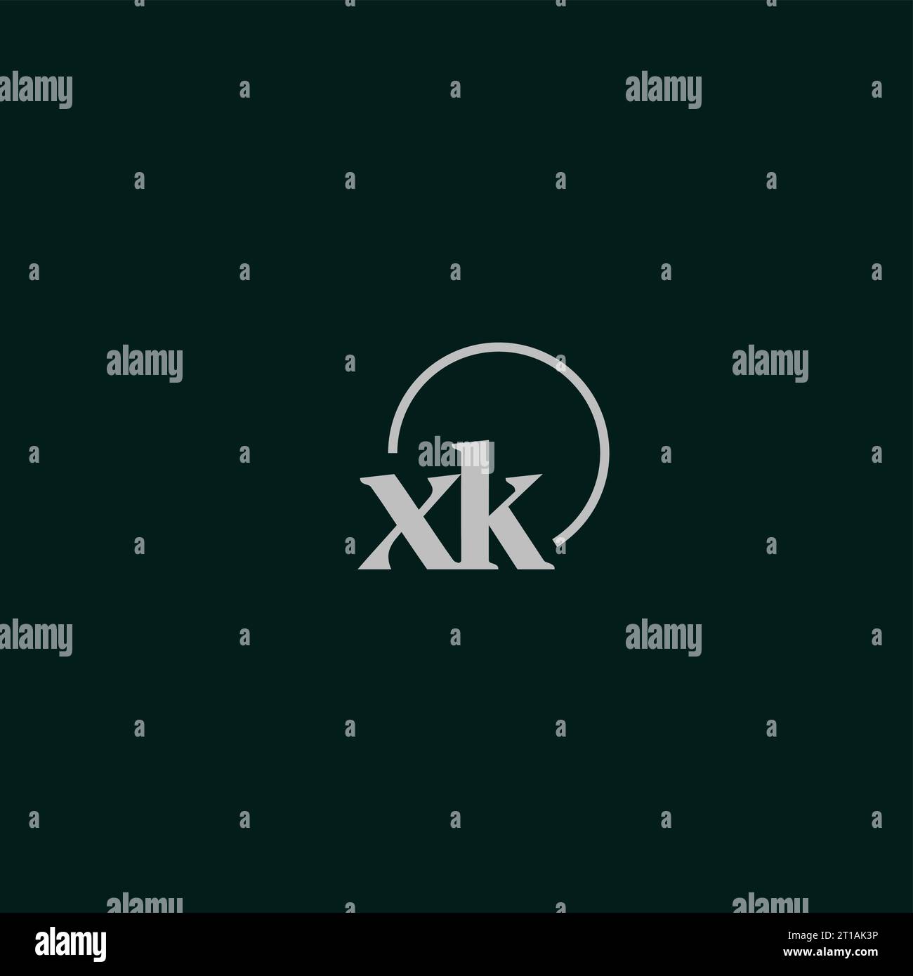 Idee di design monogramma logo iniziali XK Illustrazione Vettoriale