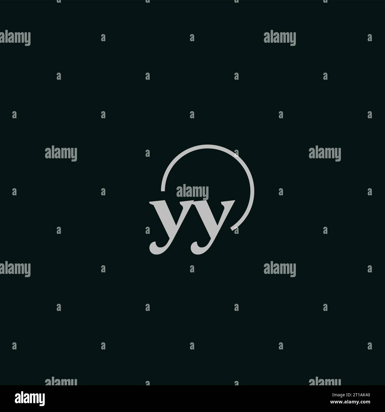 Idee di design monogramma logo iniziali YY Illustrazione Vettoriale