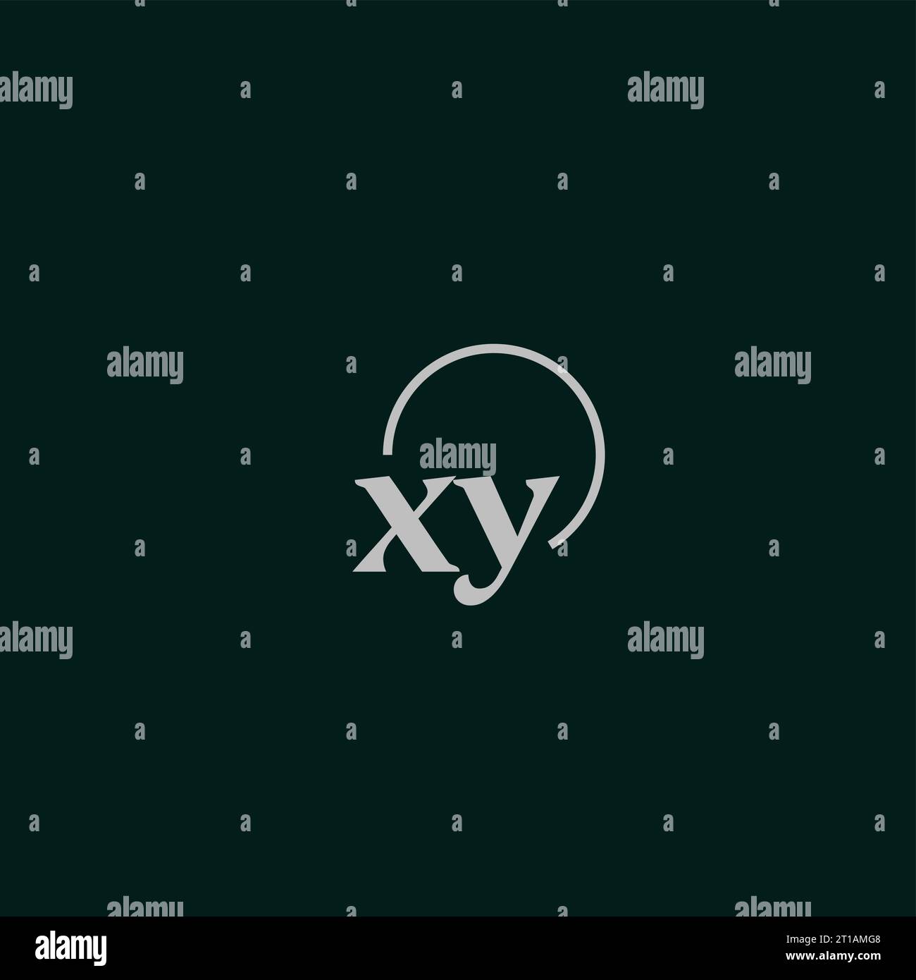 Idee di design monogramma logo iniziali XY Illustrazione Vettoriale