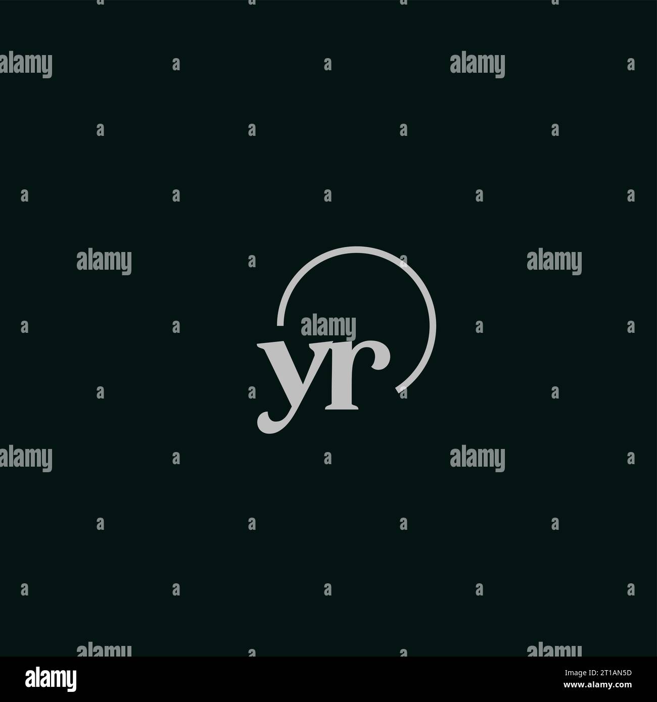 Iniziali YR monogramma logo idee di design Illustrazione Vettoriale