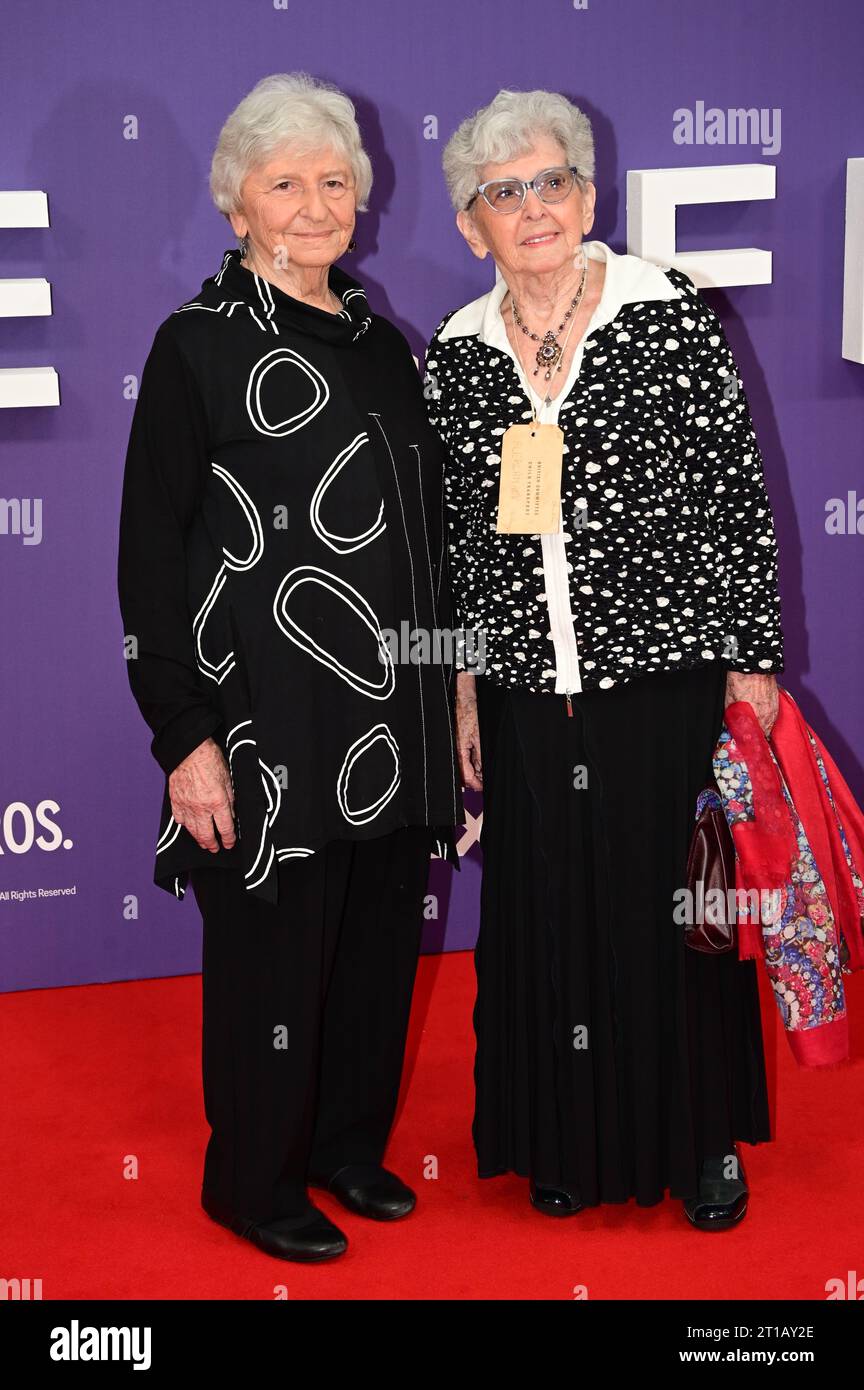 Royal Festival Hall, Londra, Regno Unito. 12 ottobre 2023. Eva Paddock e Lady Milena Grenfell-Baines partecipano a One Life - 67th BFI London Film Festival 2023, Londra, Regno Unito. Credito: Vedere li/Picture Capital/Alamy Live News Foto Stock