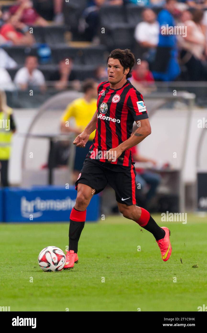 Nelson Valdez (11) Aktion Freundschaftsspiel Eintracht Frankfurt - Inter Mailand 3:1 in Frankfurt, Deutschland AM 10.08.2014 Foto Stock