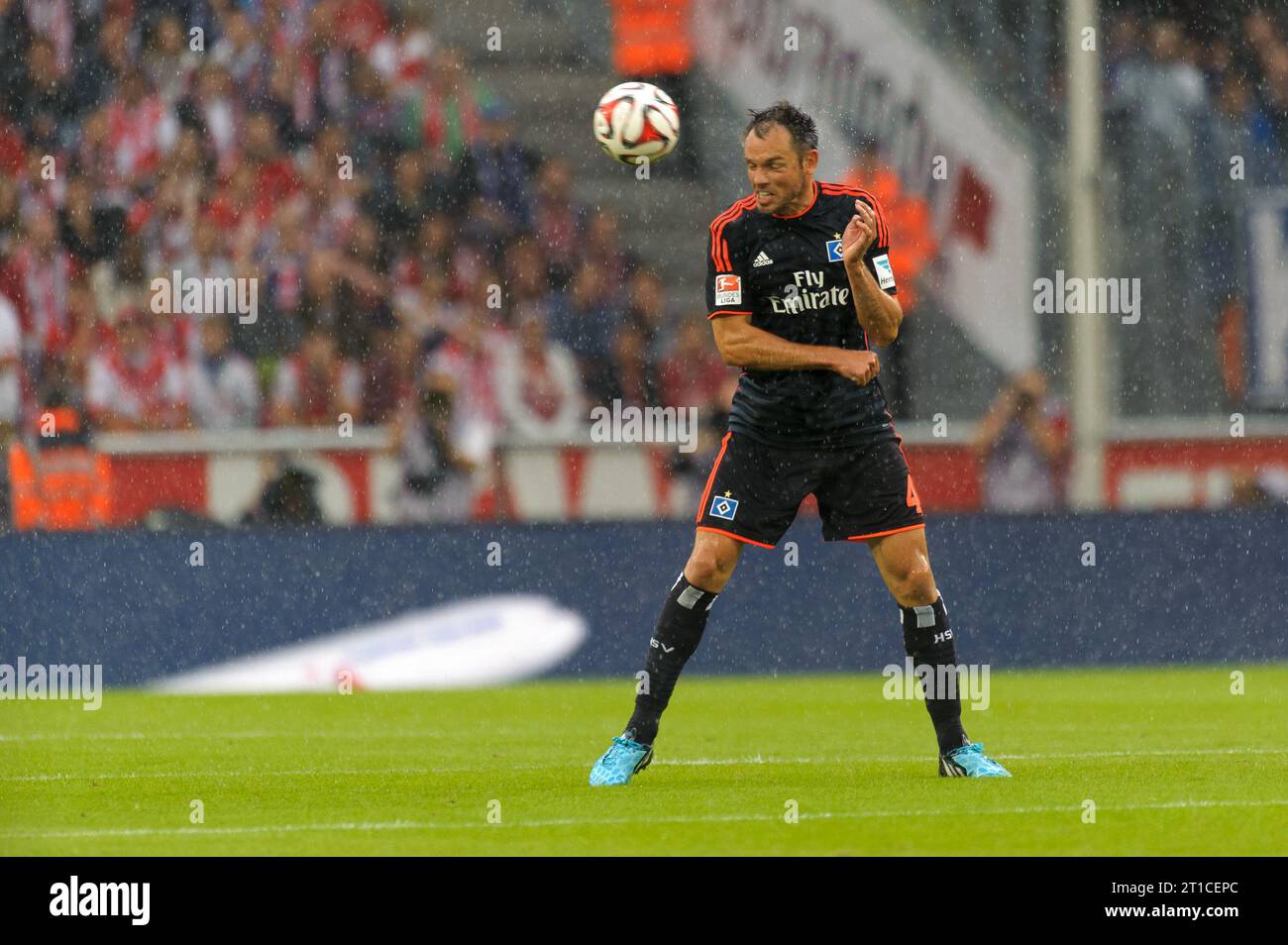 Heiko Westermann (4 - HSV) Aktion 1.FC Koeln - Hamburger SV 0:0 Fußball Bundesliga Saison 2014/2015 a Koeln, Deutschland AM 23.08.2014 Foto Stock