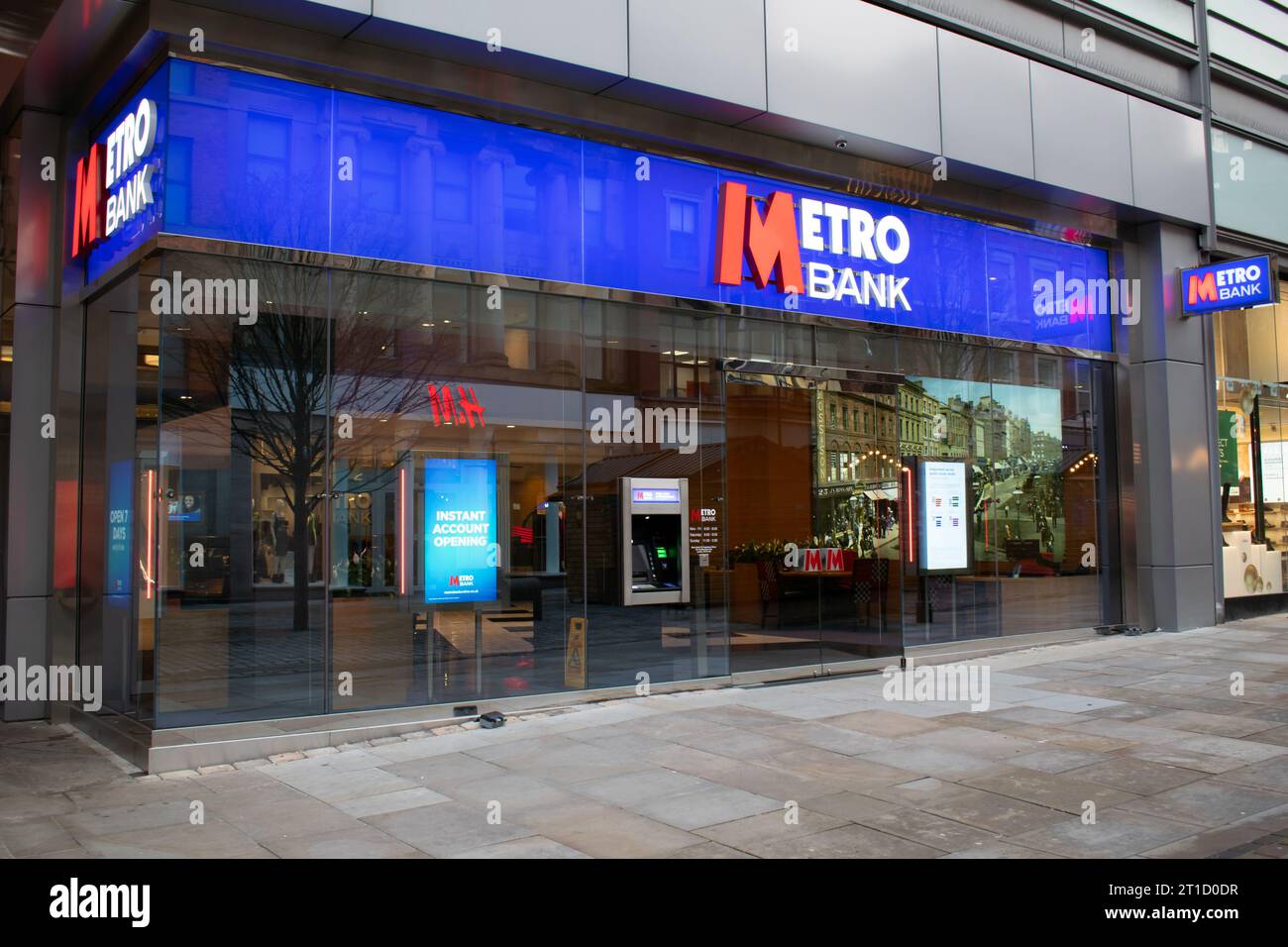 Metro Bank, 45 Market Street, Manchester, Regno Unito. Foto Stock