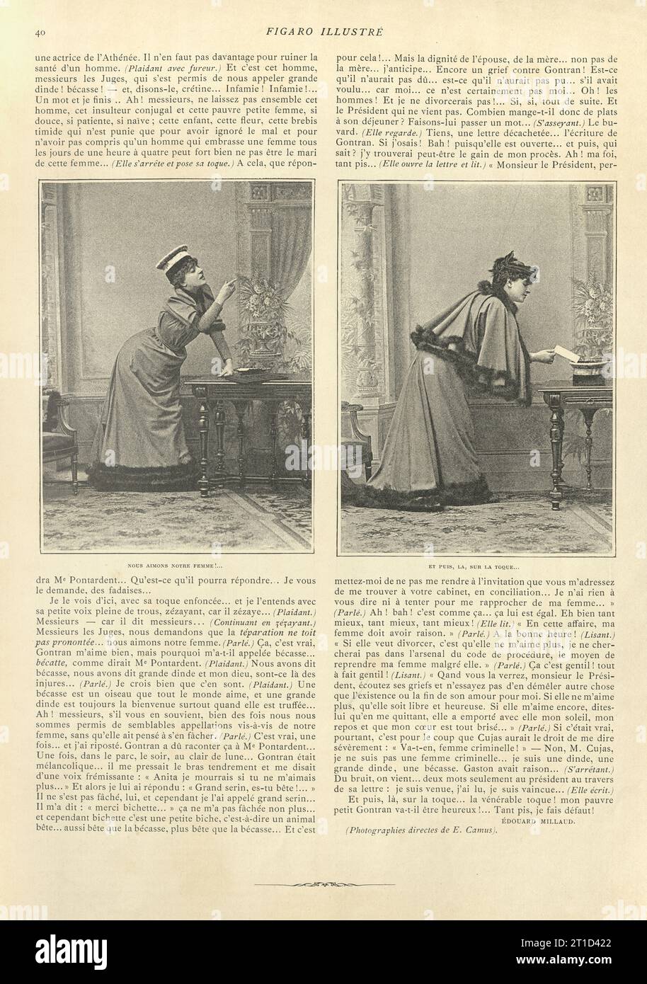 Clary contro Clary, monologo di Edouard Millaud, raccontato da Mlle Cerny, Clary contre Clary, monologo per Edouard Millaud, dit par Mlle Cerny Foto Stock