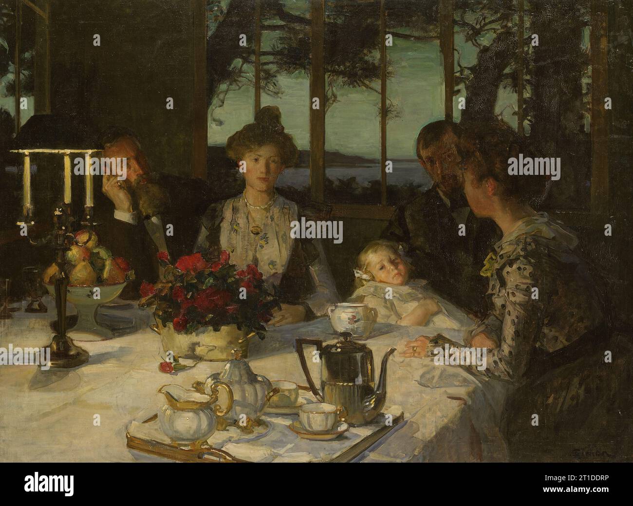 Talking in the Twilight, tra la fine del XIX e l'inizio del XX secolo. Foto Stock