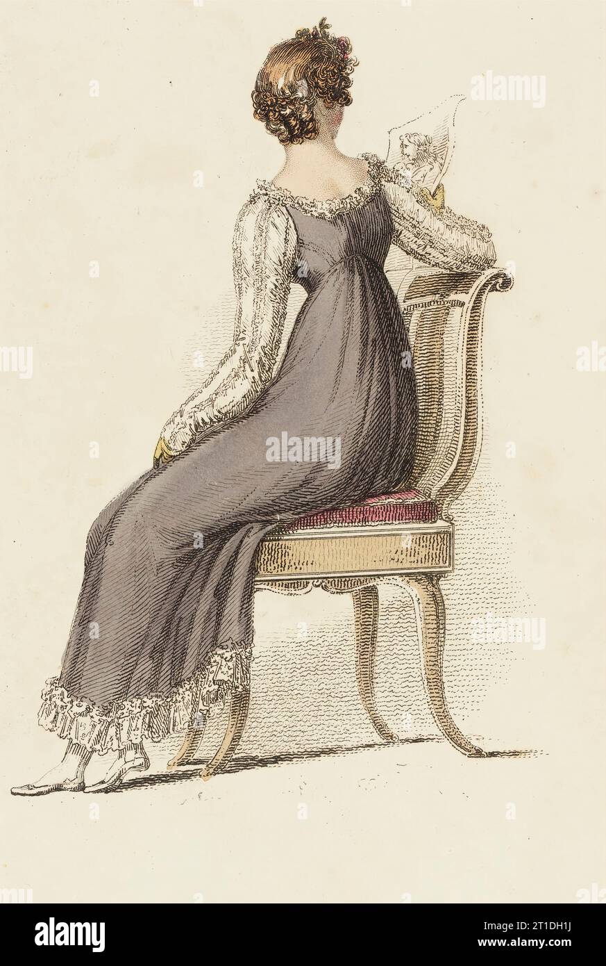 Fashion Plate (abito da sera), 1814. Foto Stock