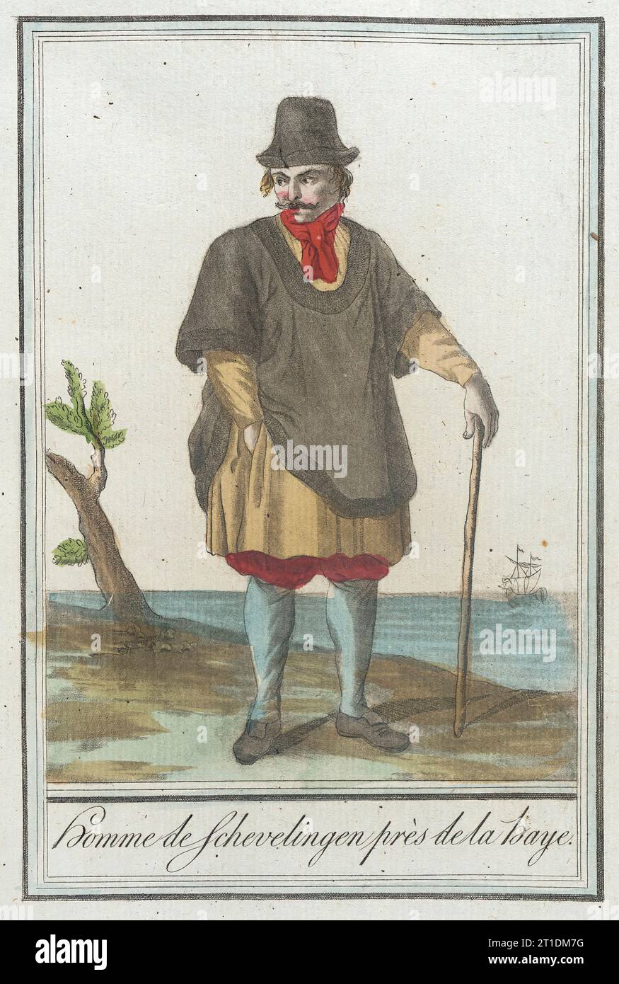 Costumes de DifféRents pays, 'Homme de Schevelingen PrèS de la Baye', c1797. Foto Stock