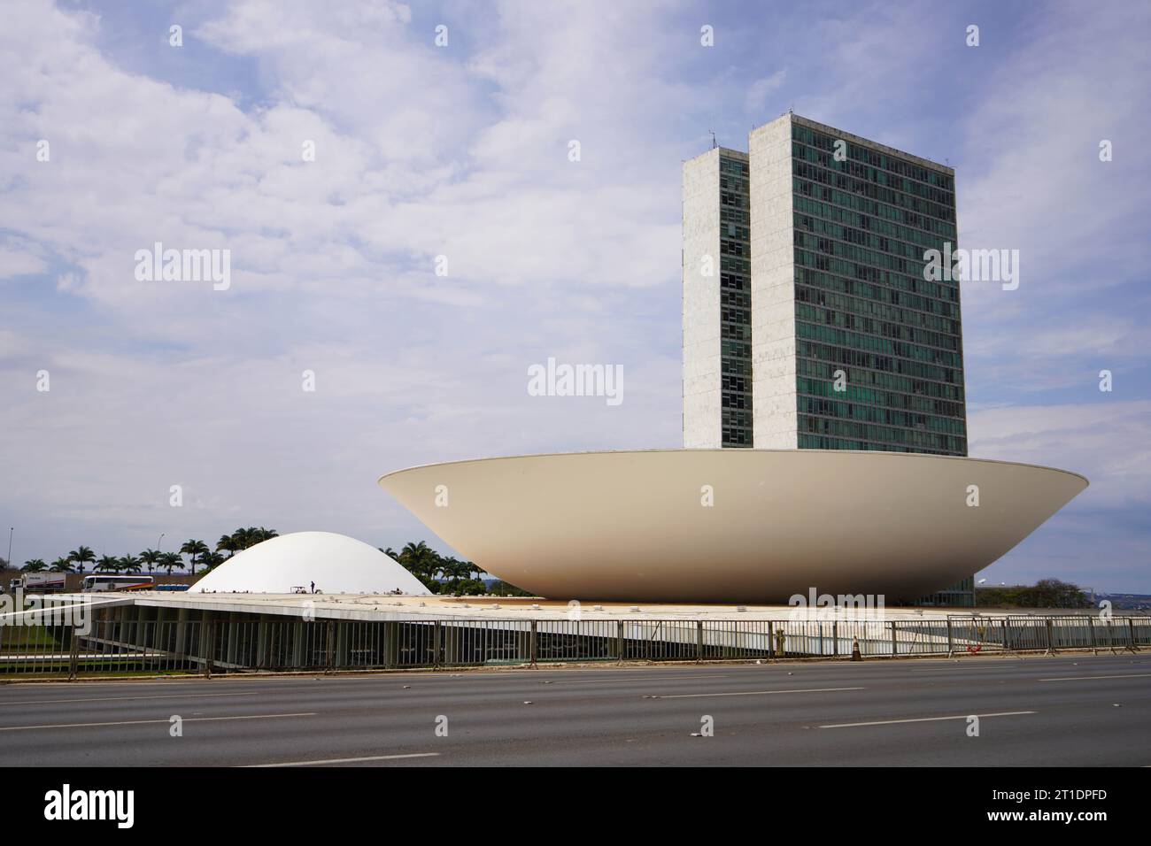 BRASILIA, BRASILE - 30 AGOSTO 2023: Il Congresso Nazionale del Brasile è l'organo legislativo del governo federale brasiliano, Brasilia, Brasile Foto Stock