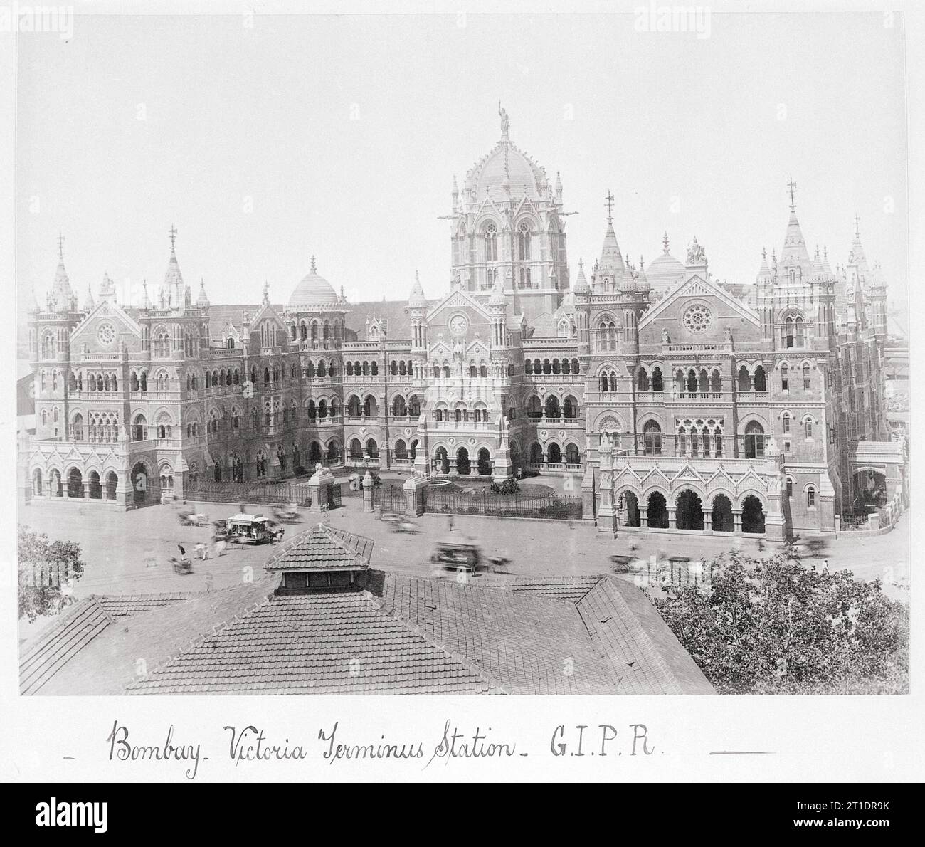 Bombay, Victoria Terminus Station-G.I.P.R, fine anni '1860 Foto Stock