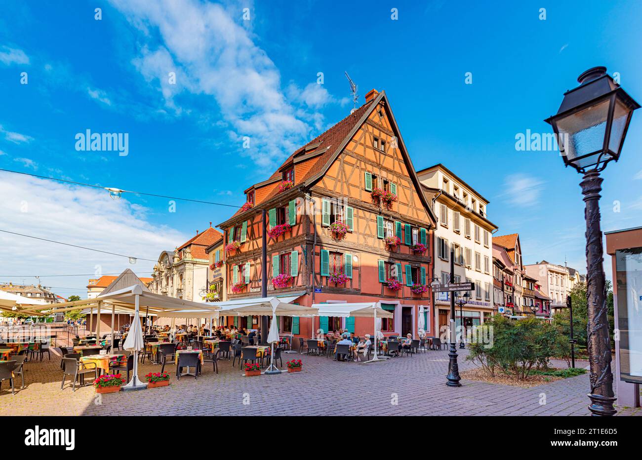 Ristorante Pfeffel in Rue du Rempart di Colmar in Alsazia, Francia Foto Stock