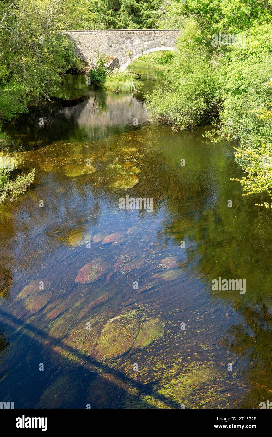 Il fiume Braan ad Amulree, Perthshire, Scozia Foto Stock