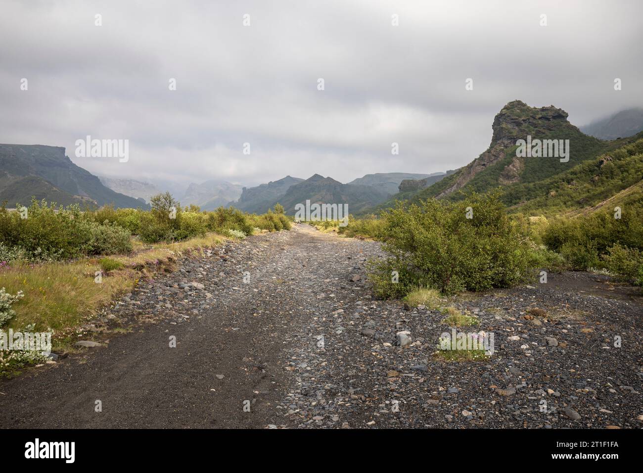 Þórsmörk popolare campeggio e meta escursionistica in Islanda Foto Stock