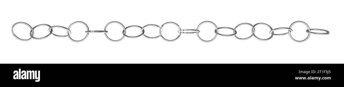 catena in acciaio isolata su sfondo bianco. rendering 3d. Foto Stock