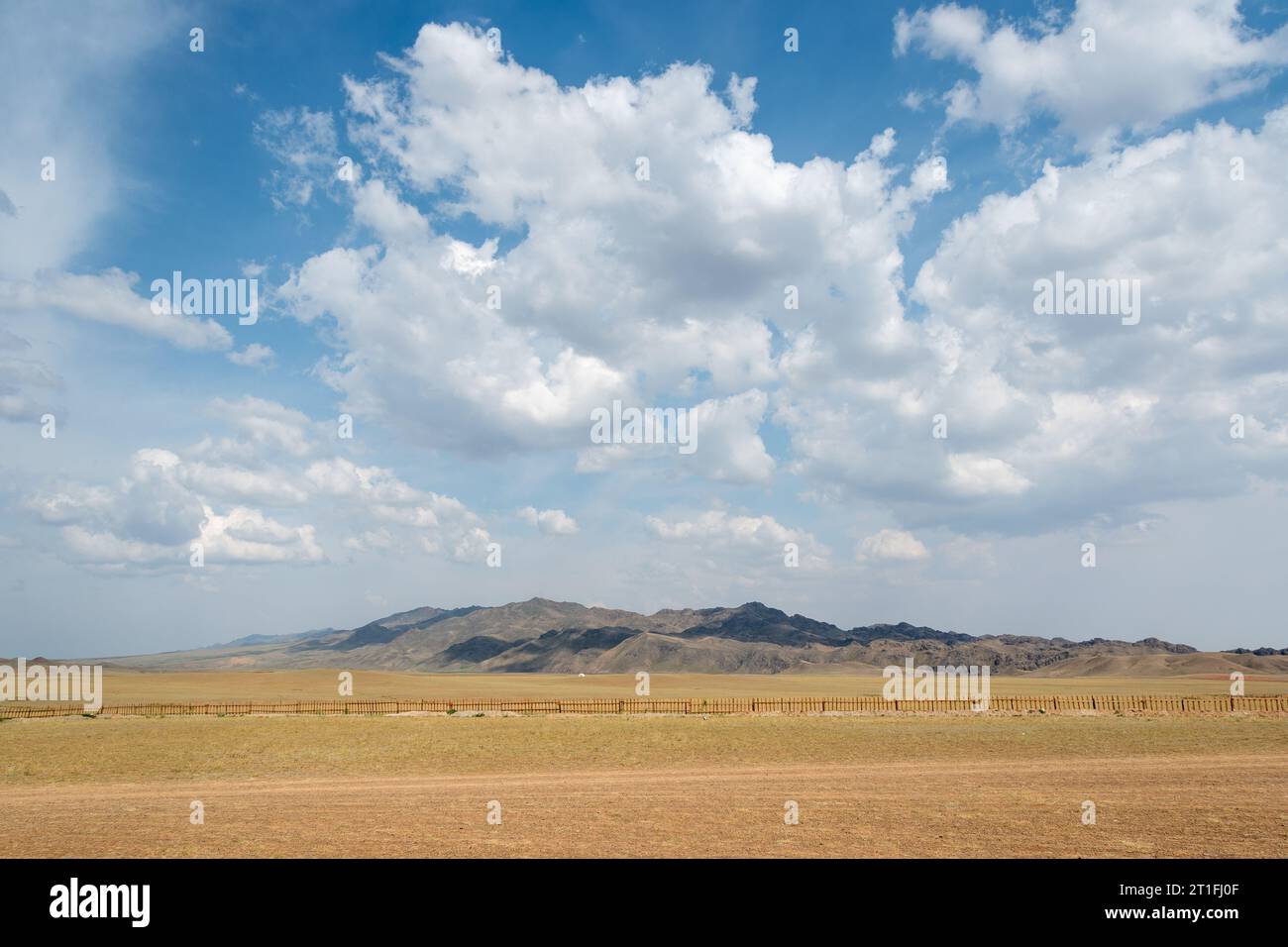 Paesaggio delle steppe mongole Foto Stock