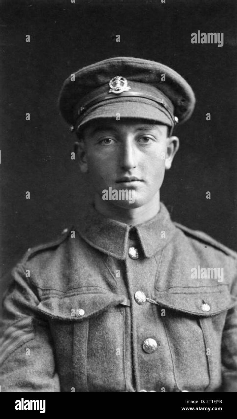 . 21 Battaglione, Middlesex Regiment (Islington stesso) CSM Odam è stato ucciso in azione, 24 anni, il 23 marzo 1918. Egli è commemorato in Arras Memorial. Fotografia presentata da sua madre, onorevole E Odam di Islington, London N1 facce della prima guerra mondiale per saperne di più su questa prima guerra mondiale centenario progetto presso www.1914.org/faces. Questa immagine è da IWM collezioni. Foto Stock